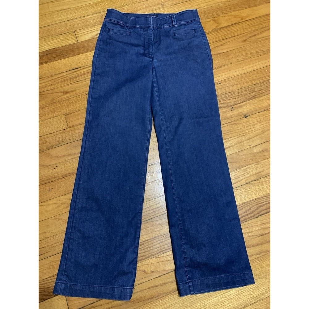 Ann Taylor Loft Jeans Womens Size 6 Denim Trouser Coin Pocket Mid Rise Dark Blue